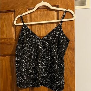Target A New Day Black Polka Dot Spaghetti Strap Cami Top NWT